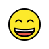 grinning face with smiling eyes transparent PNG icon