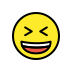 grinning squinting face transparent PNG icon