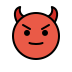 smiling face with horns transparent PNG icon