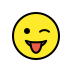 winking face with tongue transparent PNG icon