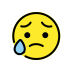 sad but relieved face transparent PNG icon