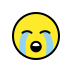 loudly crying face transparent PNG icon