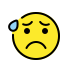 anxious face with sweat transparent PNG icon