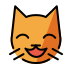 grinning cat with smiling eyes transparent PNG icon