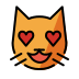 smiling cat with heart-eyes transparent PNG icon