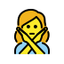 woman gesturing NO transparent PNG