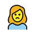 woman pouting transparent PNG icon