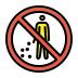 no littering transparent PNG icon