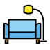 couch and lamp transparent PNG icon