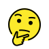 thinking face transparent PNG icon