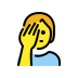 person facepalming transparent PNG