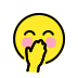 face with hand over mouth transparent PNG icon