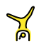 woman cartwheeling transparent PNG