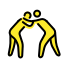 men wrestling transparent PNG icon