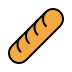 baguette bread transparent PNG icon