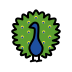 peacock transparent PNG icon
