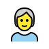 person: white hair transparent PNG icon