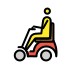 person in motorized wheelchair transparent PNG icon