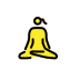 woman in lotus position transparent PNG icon