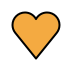 orange heart transparent PNG icon