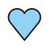 light blue heart transparent PNG icon