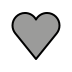 grey heart transparent PNG icon