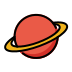 ringed planet transparent PNG icon