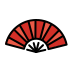 folding hand fan transparent PNG icon