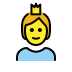 person with crown transparent PNG icon