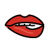 biting lip transparent PNG icon