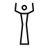 stick figure with dress and arms raised transparent PNG icon