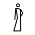 stick figure with dress leaning right transparent PNG icon