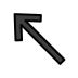 up-left arrow transparent PNG icon