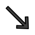down-right arrow transparent PNG icon