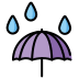 umbrella with rain drops transparent PNG icon