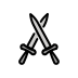 crossed swords transparent PNG icon