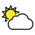 sun behind cloud transparent PNG icon