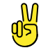 victory hand transparent PNG icon