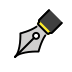 black nib transparent PNG icon