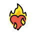 heart on fire transparent PNG icon