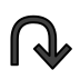 anticlockwise triangle-headed top u-shaped arrow transparent PNG icon