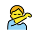 person sneezing into elbow transparent PNG icon