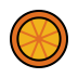 half orange fruit transparent PNG icon