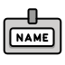 european name badge transparent PNG icon