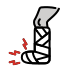 fracture leg transparent PNG icon